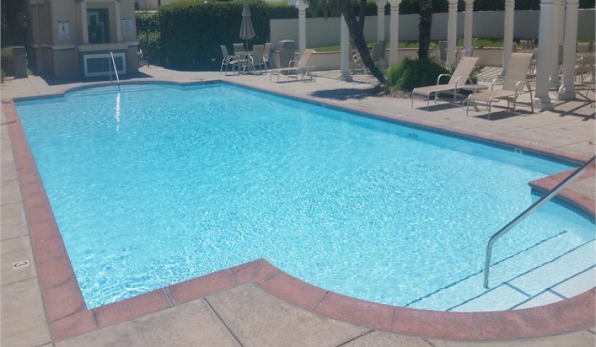 Polished Pools maintaining a community HOA pool.